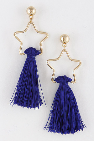 Star and Tassel Earrings 7DCF6